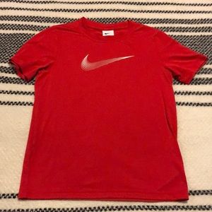 Kids red dri-for Nike shirt